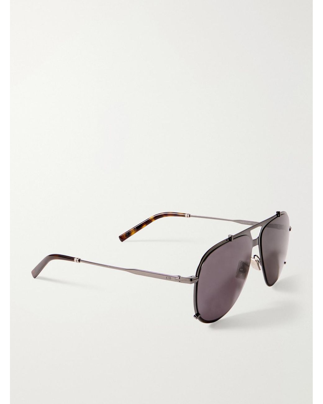Diorblacksuit A3U Double-Bridge Aviator-Style Metal And Tortoiseshell Acetate Sunglasses di Dior da Uomo