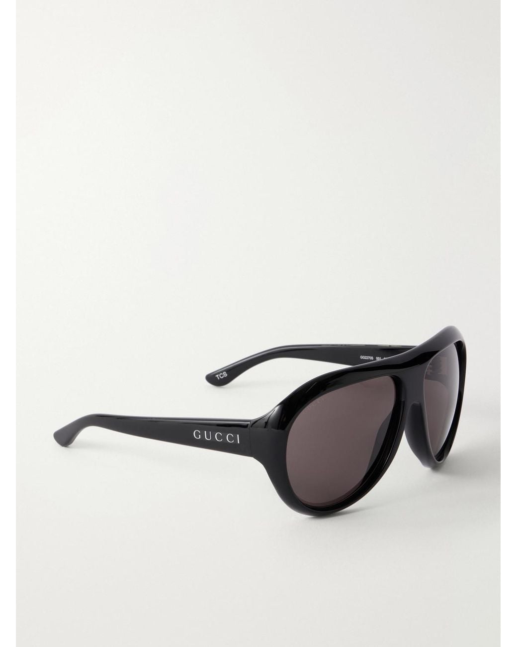 Gucci Black Bold D-frame Recycled-acetate Sunglasses for men