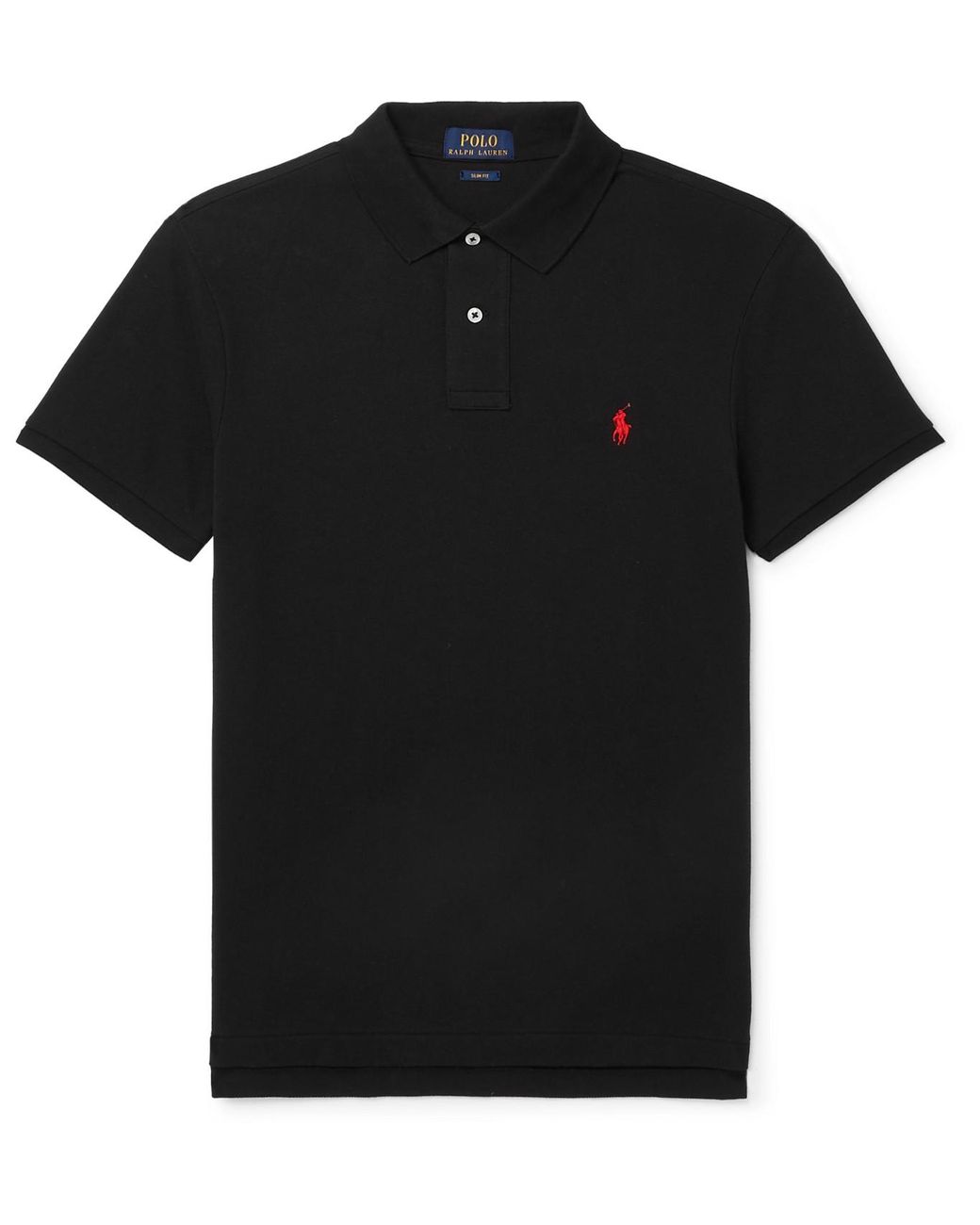 Polo Ralph Lauren Slim-fit Logo-embroidered Cotton-pique Polo Shirt in ...