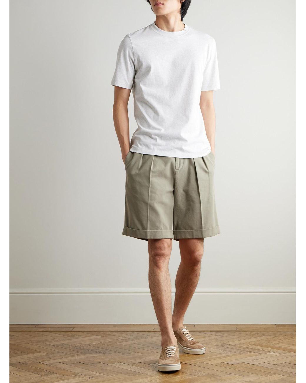 Brunello Cucinelli White Cotton-Jersey T-Shirt for men