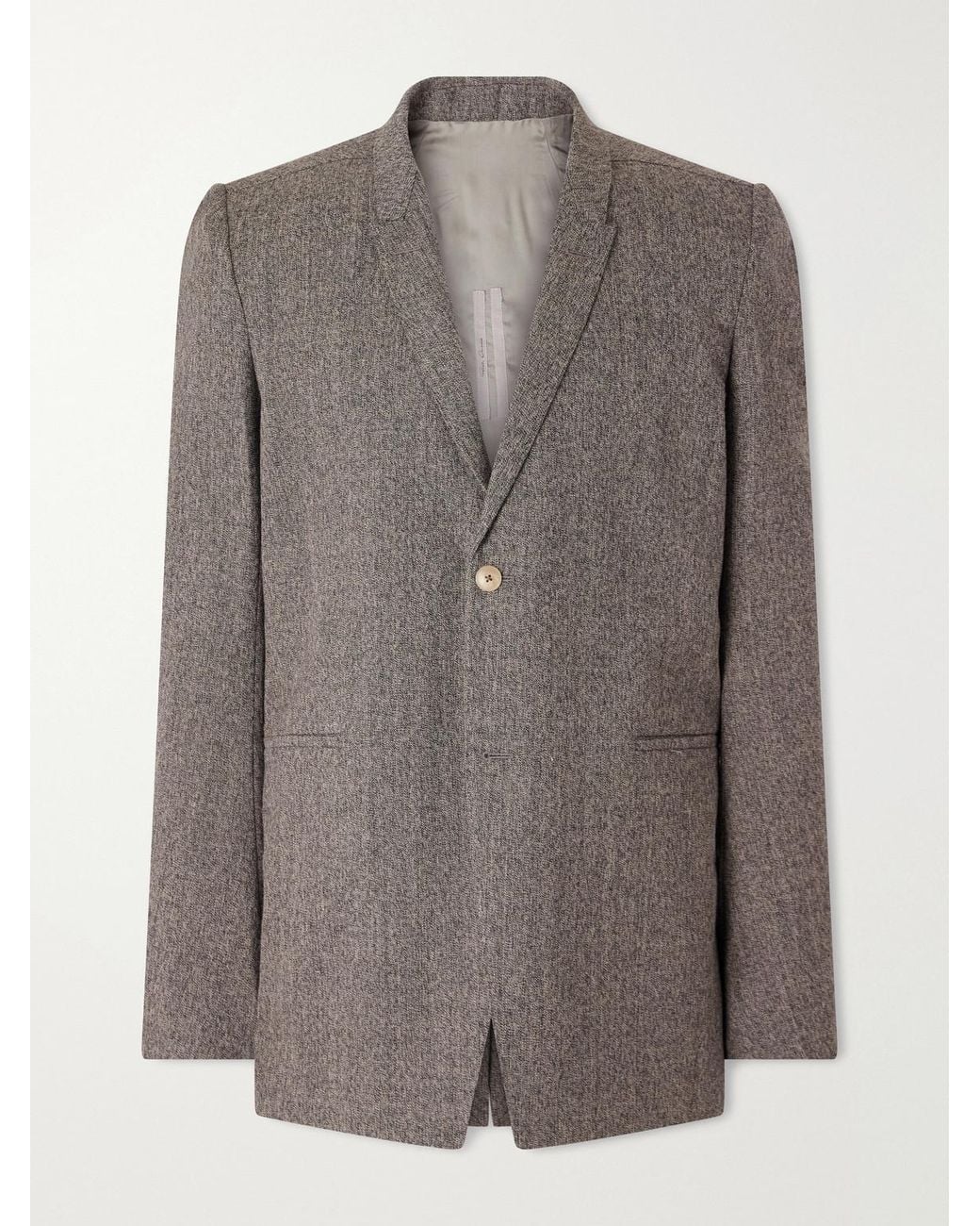 Rick Owens Gray Concordian Wool Blazer for men