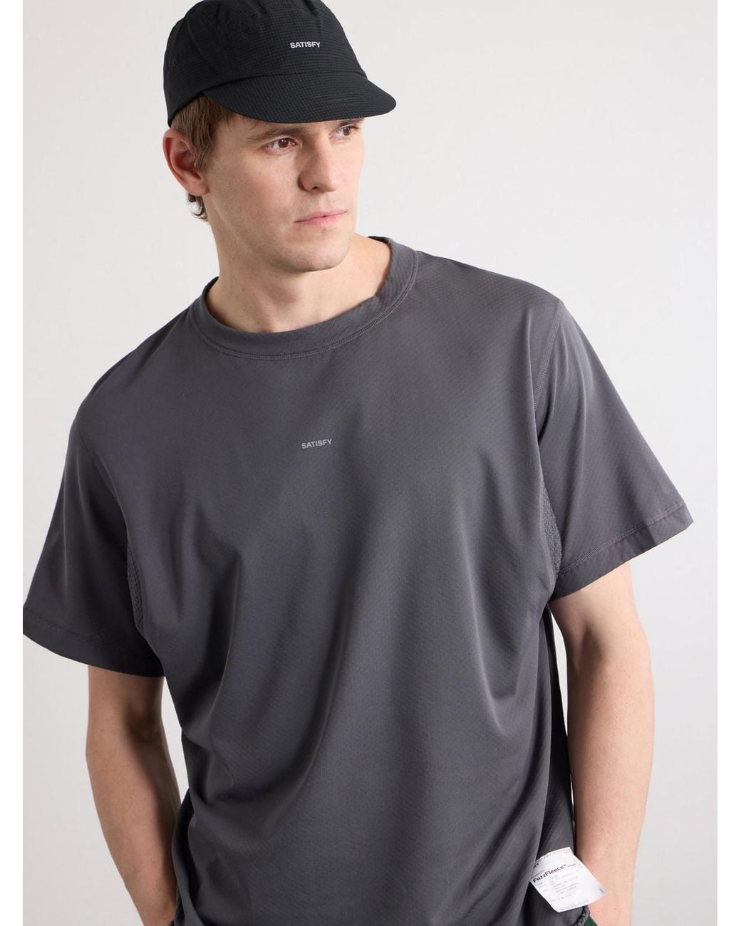 Satisfy Black Air Trail Logo-Print Rippy Cap for men