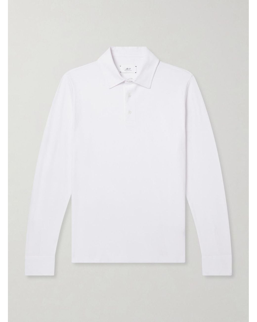 Mr P. White Cotton-piqué Polo Shirt for men