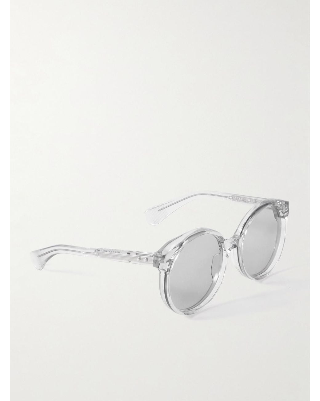 Jacques Marie Mage Gray Round-Frame Acetate Sunglasses for men