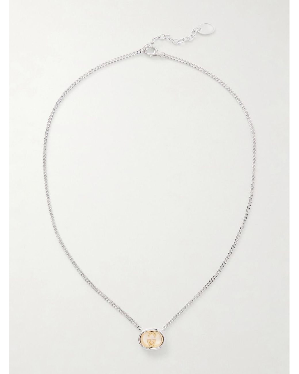 Gucci Natural Interlocking G And-Tone Necklace for men