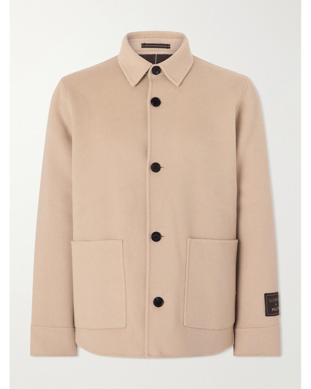Slowear Natural Paltò Felted Wool-Blend Blouson Jacket for men