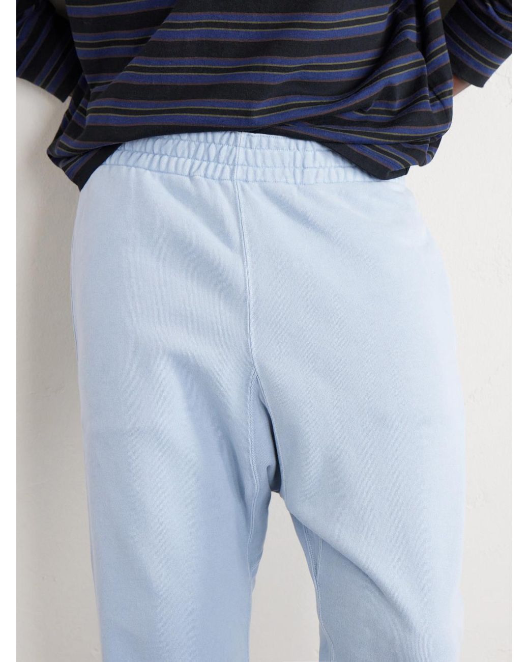 Remi Relief Blue Straight-leg Cotton-jersey Sweatpants for men