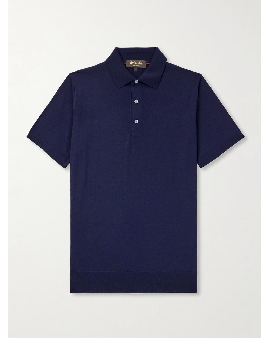 Loro Piana Blue Wish® Wool Polo Shirt for men