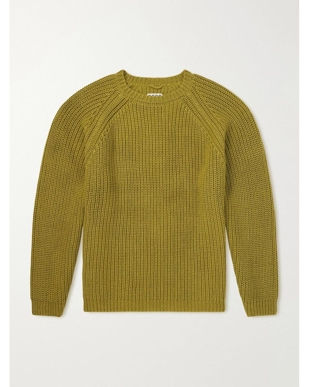 Bode Green Merton Cotton And Wool-Blend Sweater for men