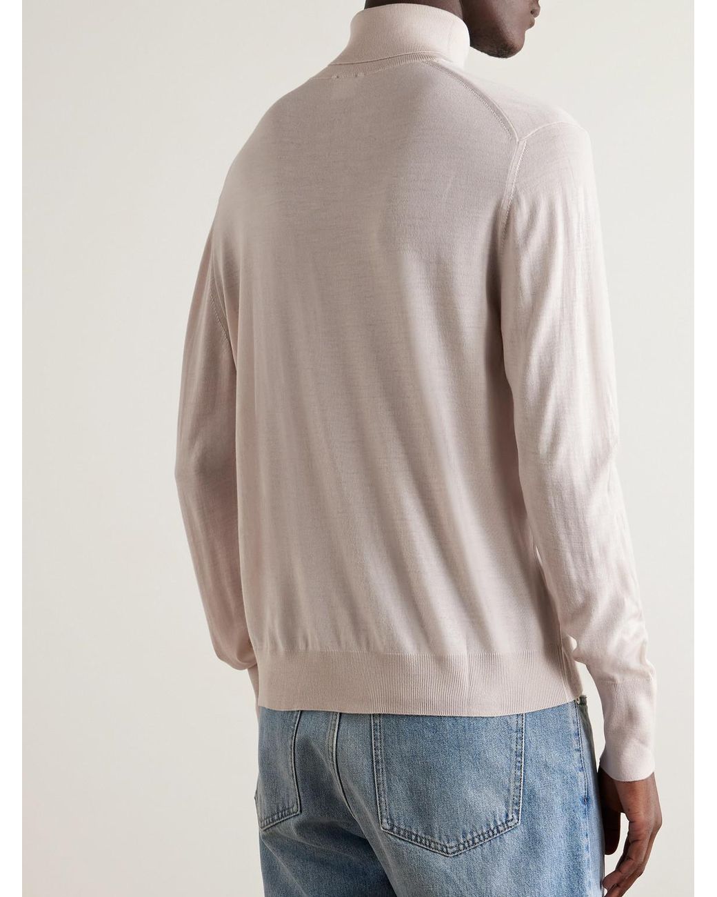 Eleventy Natural Wool Rollneck Sweater for men