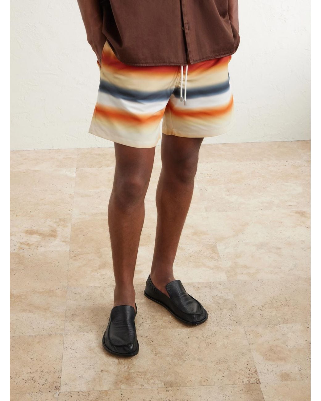 Loewe White Paula's Ibiza Flex Leather Loafers for men