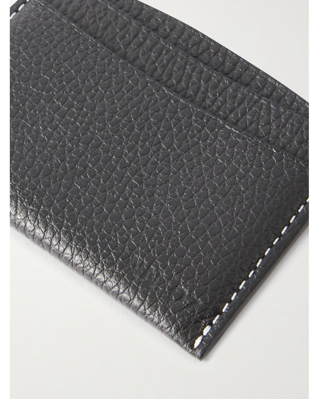 NN07 Black Kard 90023 Full-Grain Leather Cardholder for men