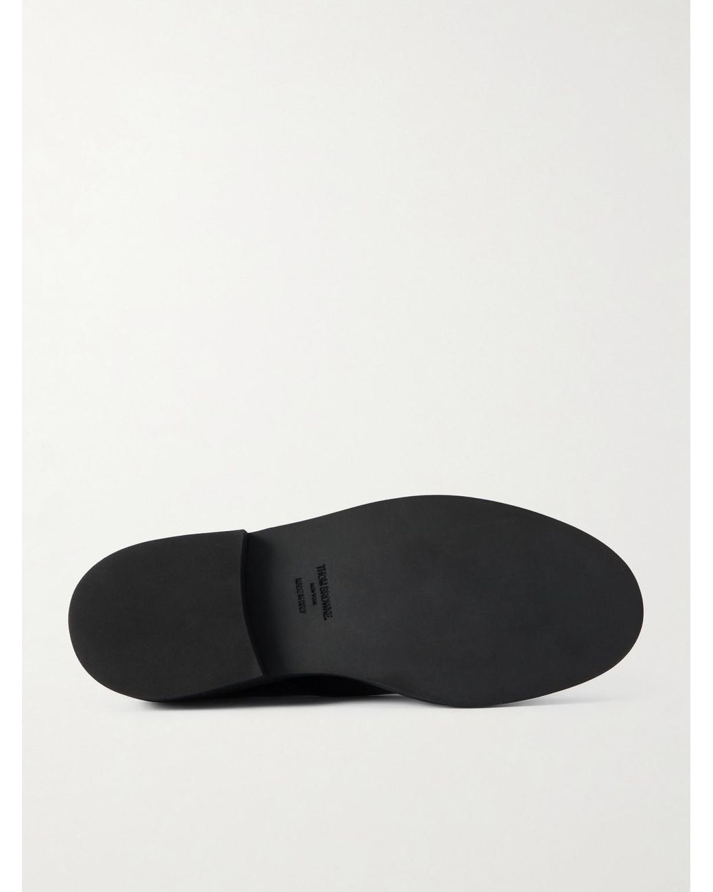 Thom Browne Black Uniform Polished-Leather Derby Shoes for men