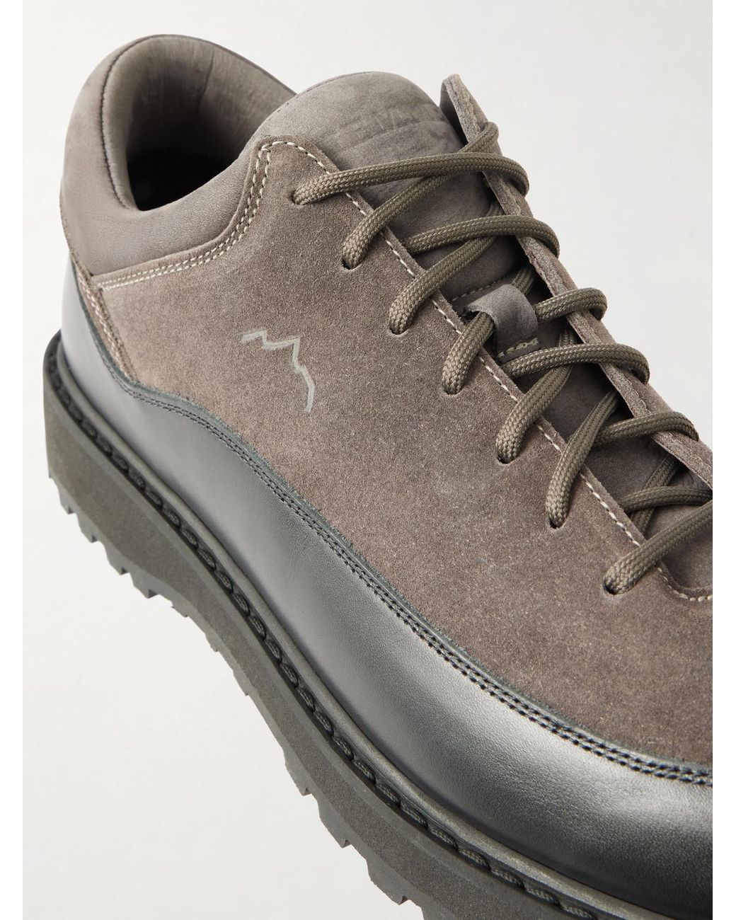 Diemme Black Cornaro Gala Leather-Trimmed Suede Hiking Boots for men