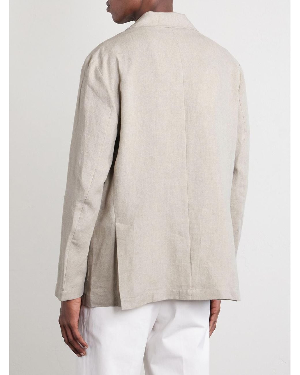 De Bonne Facture Natural Writer's Unstructured Linen Suit Jacket for men