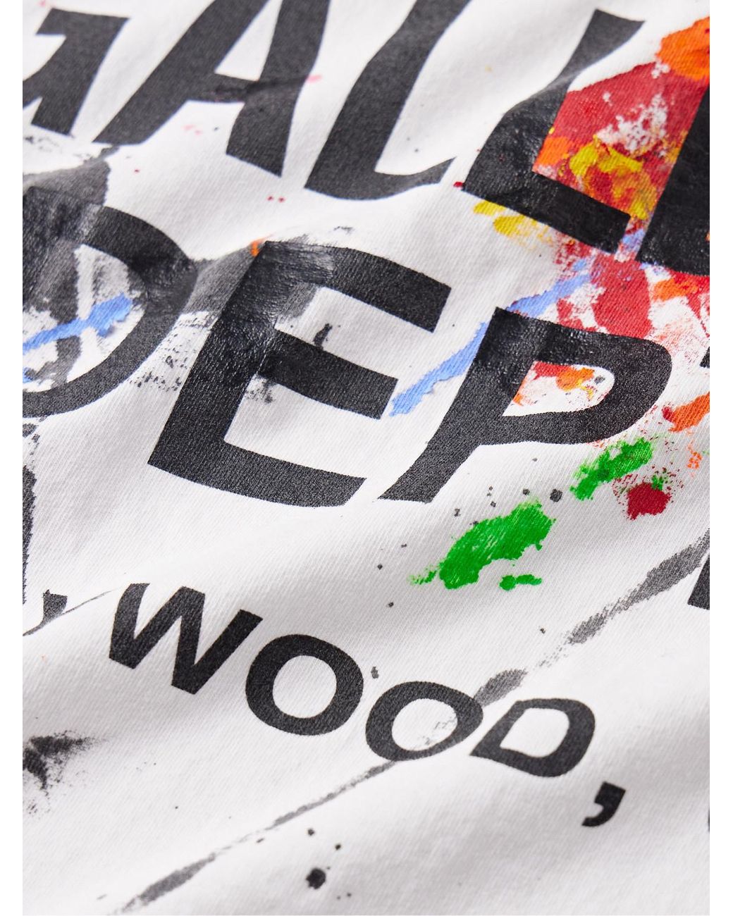 GALLERY DEPT. Paint-Splattered Logo-Print Cotton-Jersey T