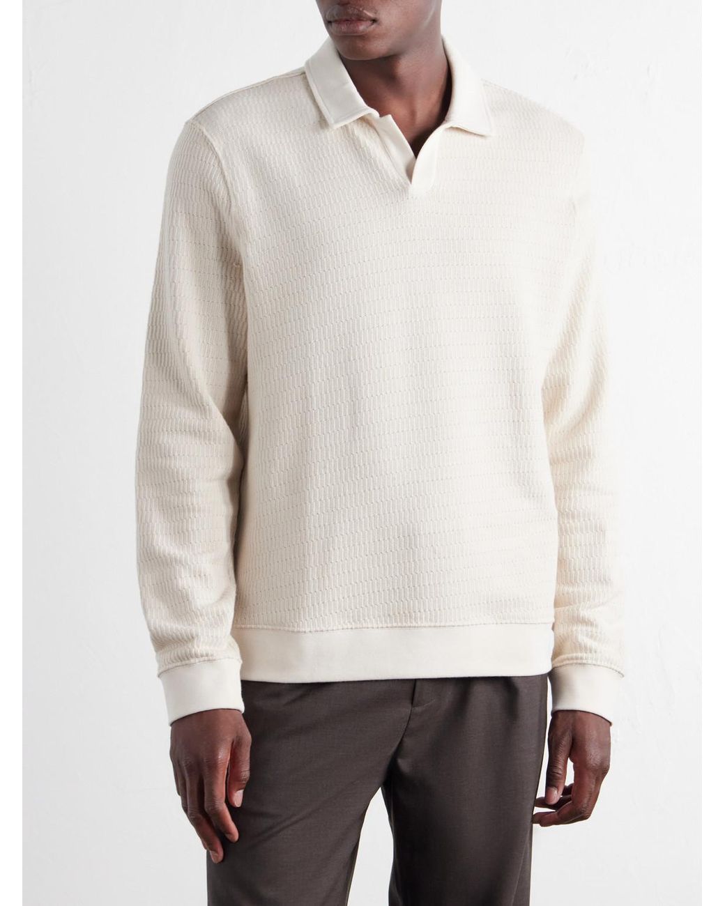 Mr P. Natural Cotton Polo Sweater for men