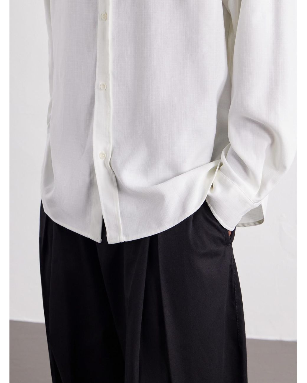 SAGE NATION White Chisholm Poplin Shirt for men