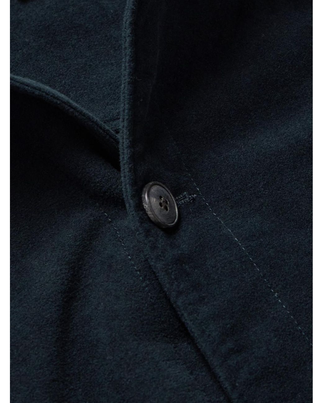 Sunspel Blue Cotton-Blend Moleskin Shirt Jacket for men