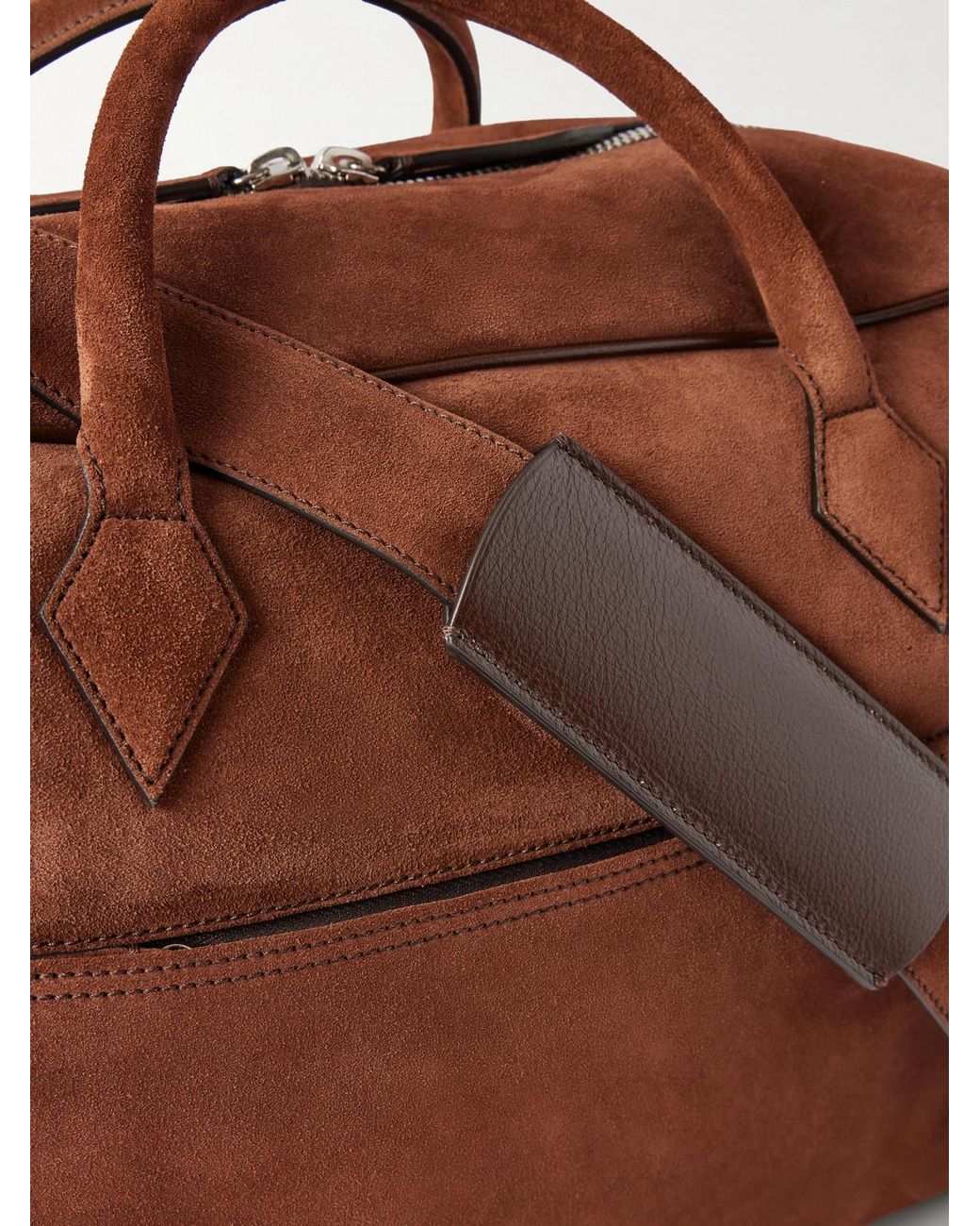 Metier Brown Closer Two Day Suede Weekend Bag for men