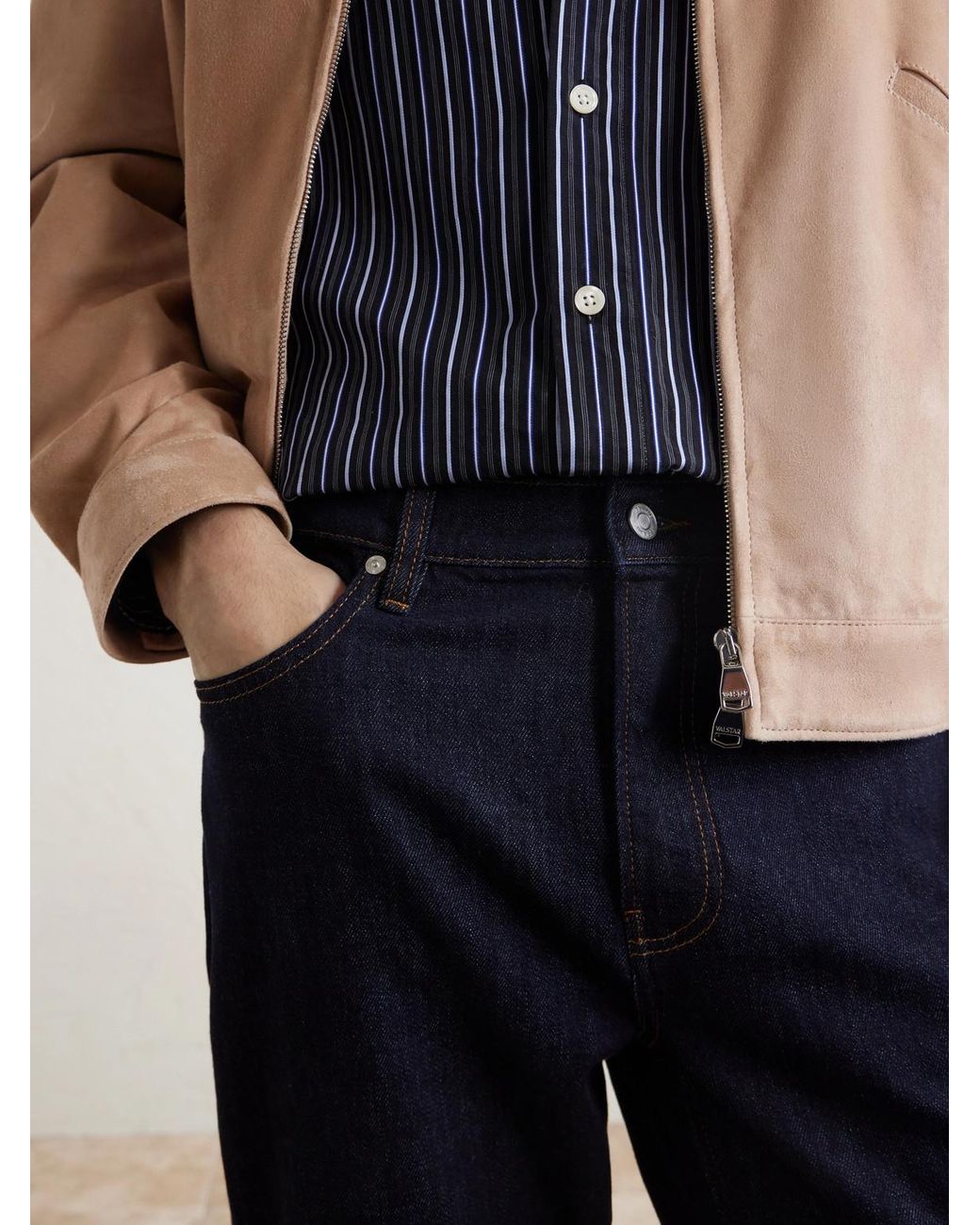 FRAME Blue Modern Straight-Leg Jeans for men