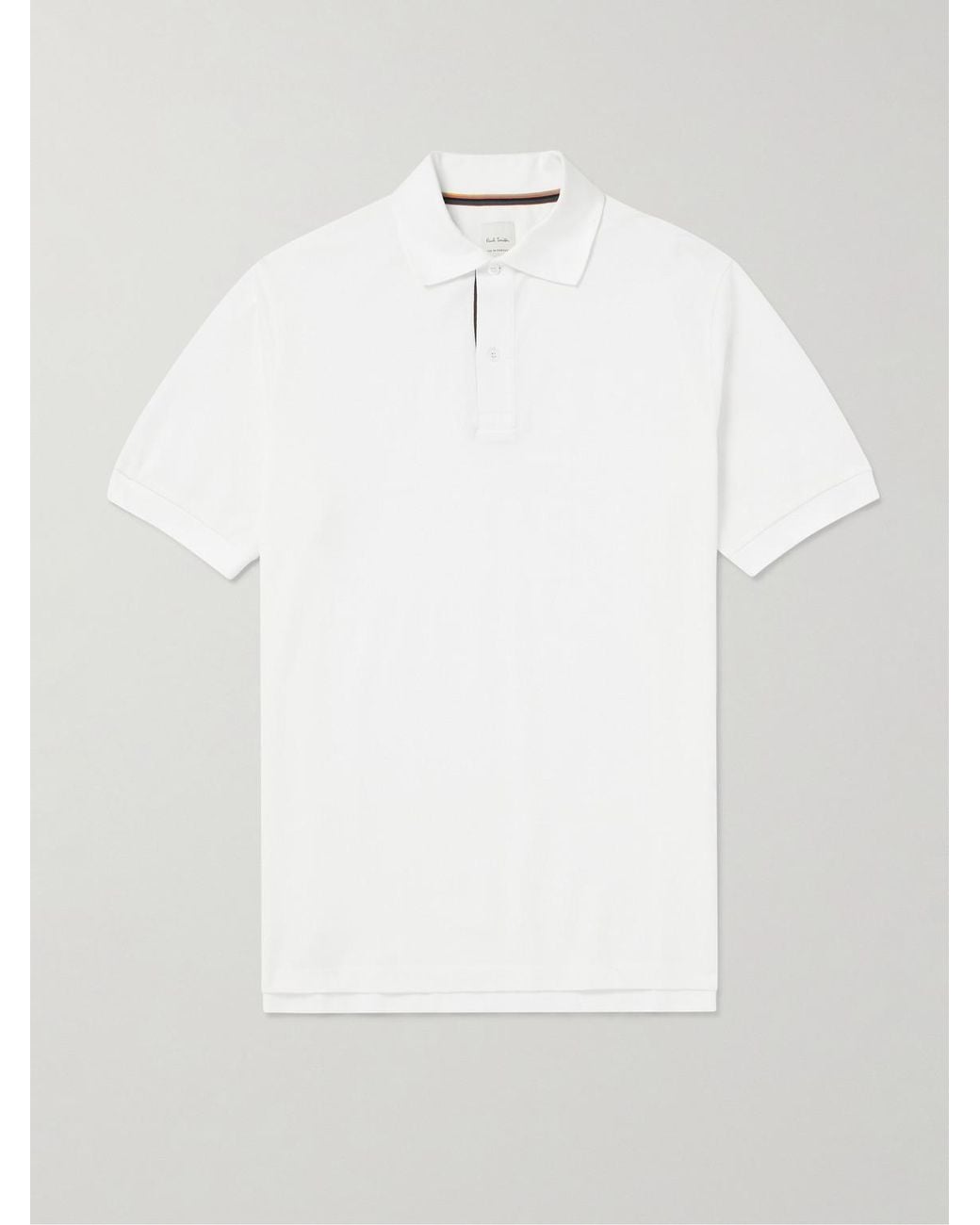 Paul Smith White Cotton-Piqué Polo Shirt for men