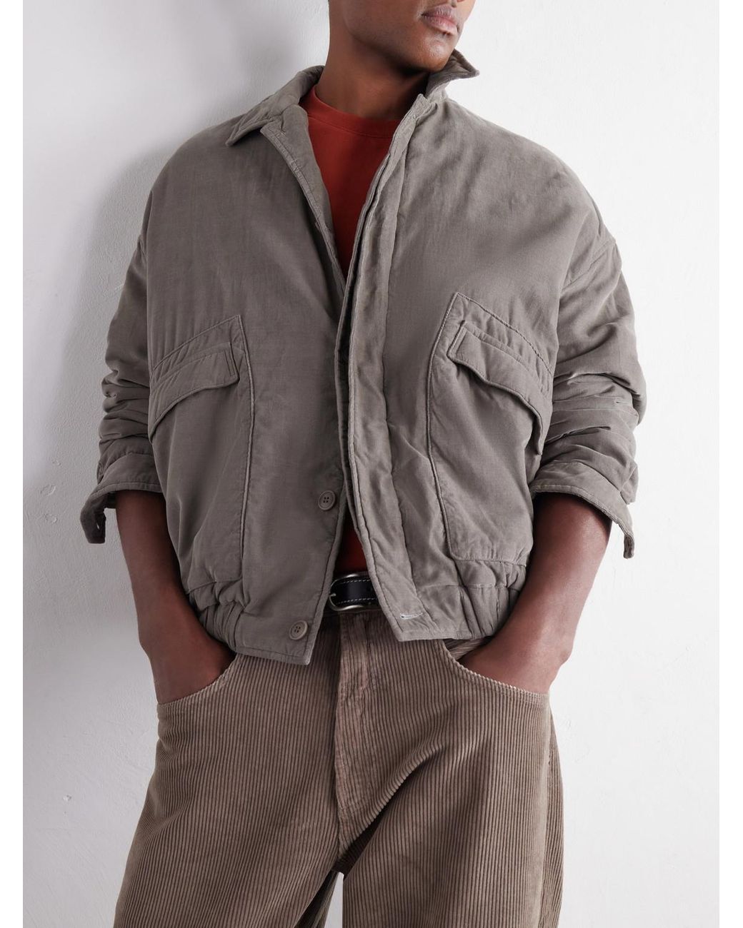 Casey Casey Gray Auber Cotton-Corduroy Blouson Jacket for men