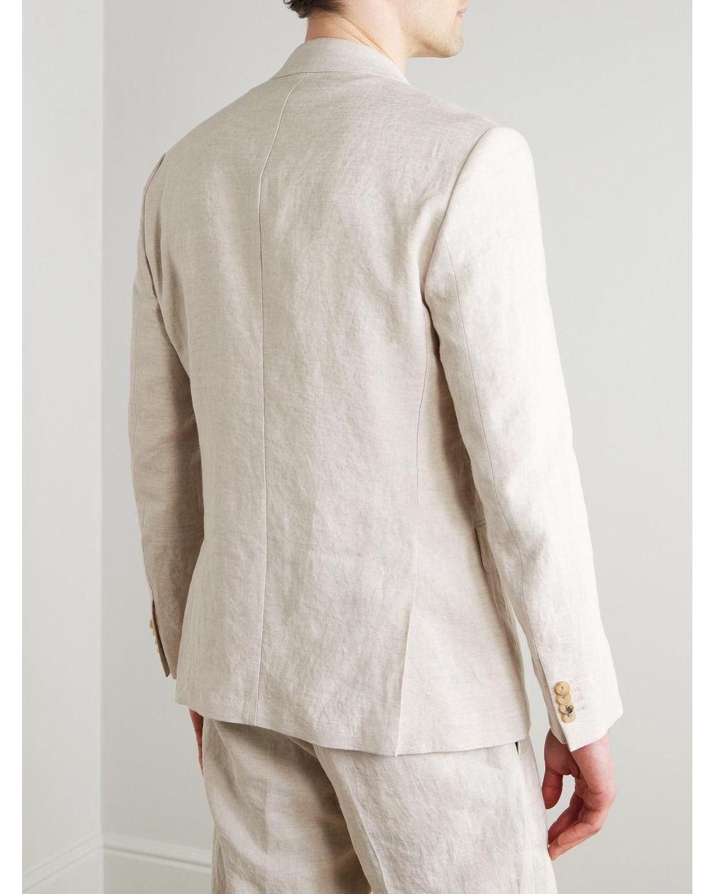Mr P. Natural Regular-Fit Linen Suit Jacket for men