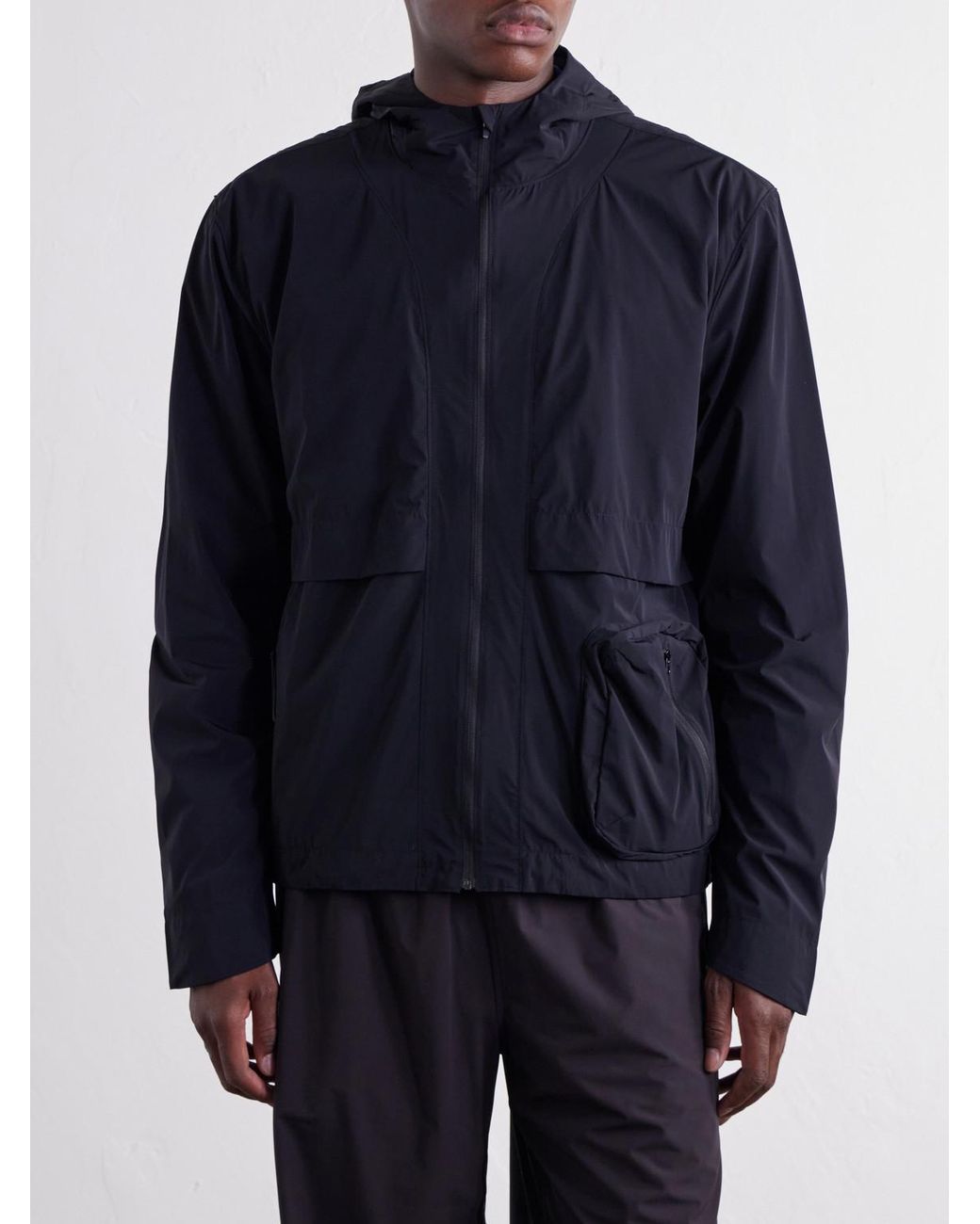 Literary Sport Black Ashbery Shell Running Jacket for men