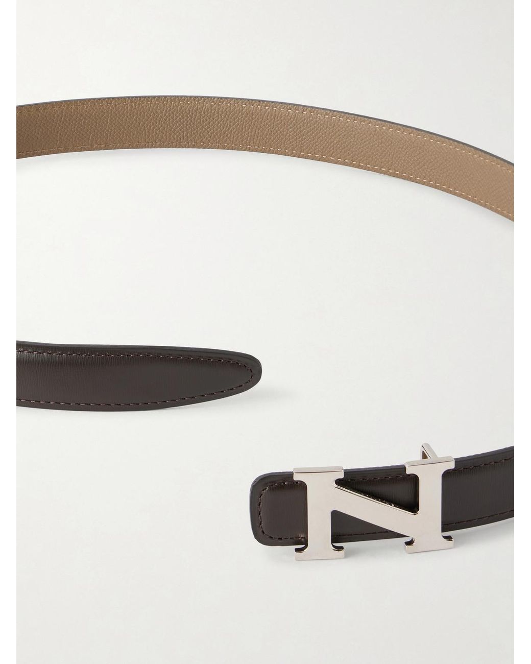 Neighborhood Brown 2Cm Leather Belt for men