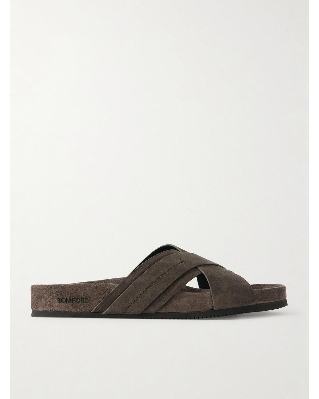 Tom Ford Gray Wicklow Suede Sandals for men