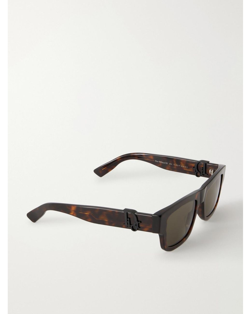Dior Black Dior Oblique S3i Rectangular-frame Acetate Sunglasses for men