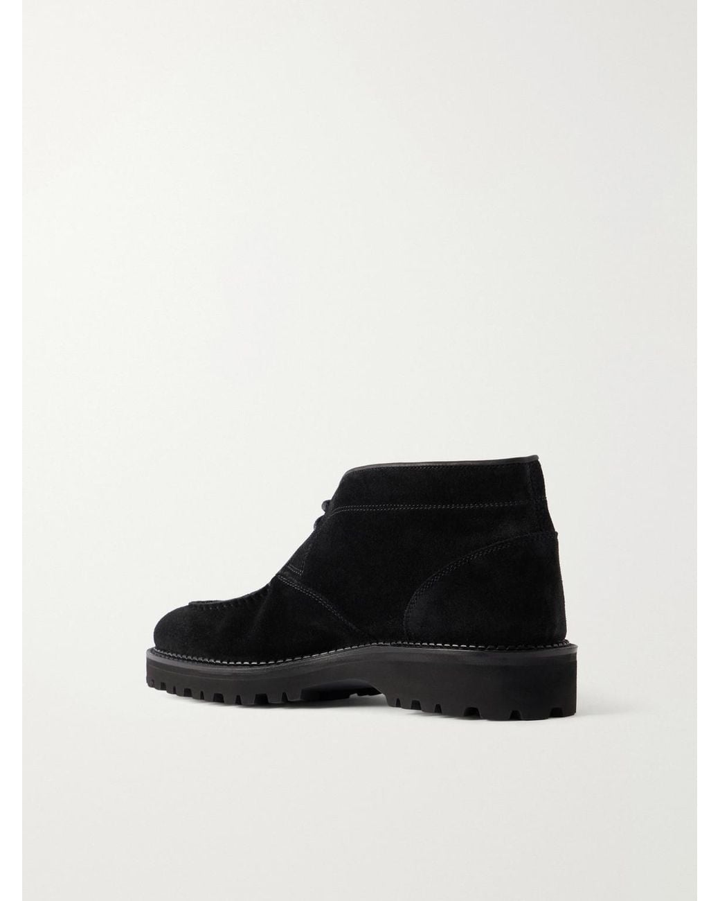 John Lobb Black Chukka Suede Boots for men