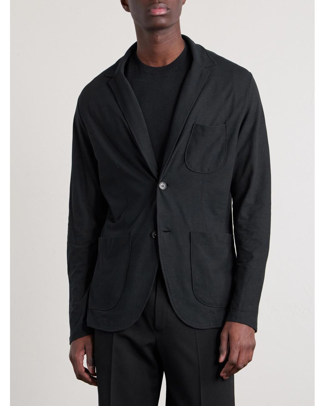 Slowear Black Icecotton Blazer for men