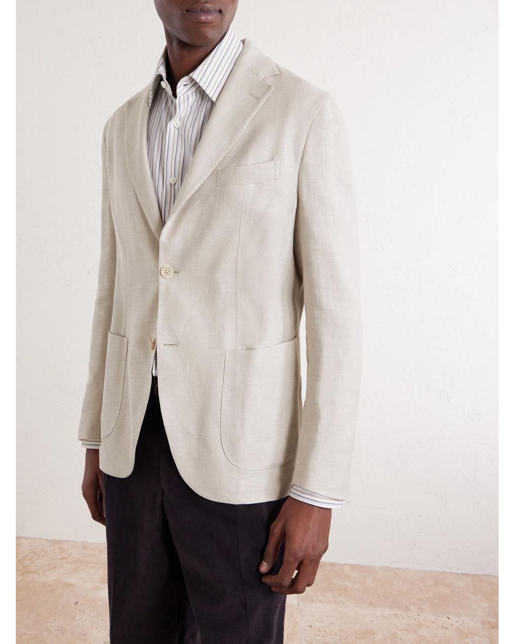 Eleventy Natural Stretch Linen for men