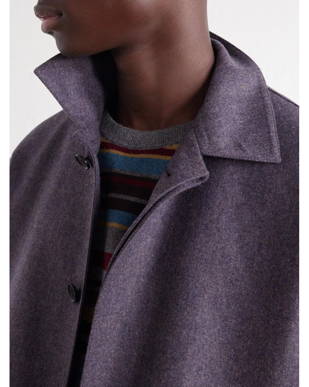 Caruso Purple Wool And Cashmere-Blend Blouson Jacket for men