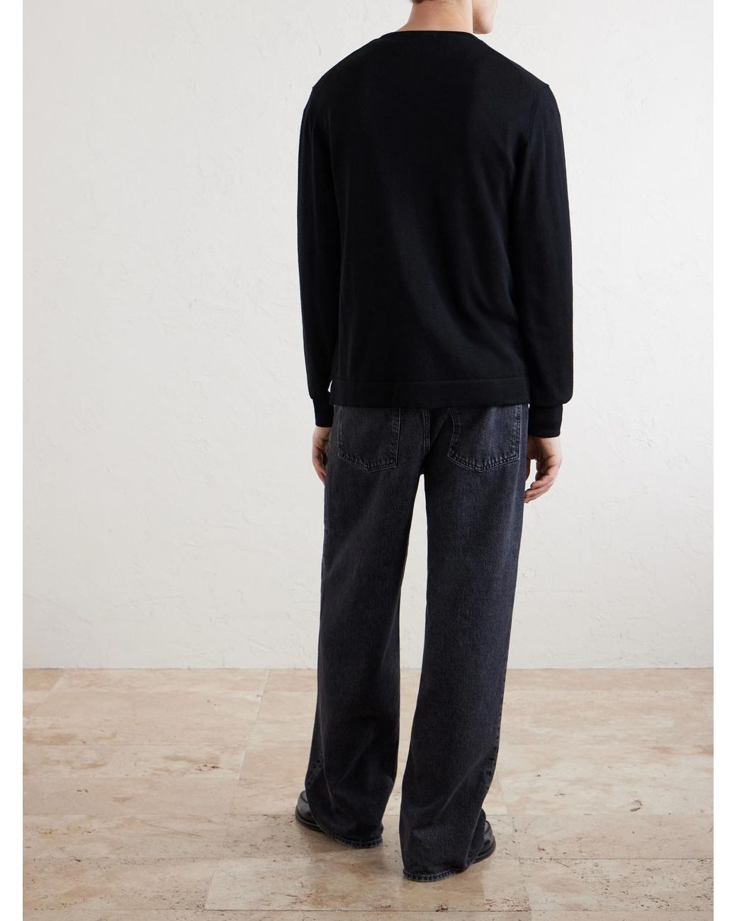Officine Generale Blue Nina Merino Wool Sweater for men