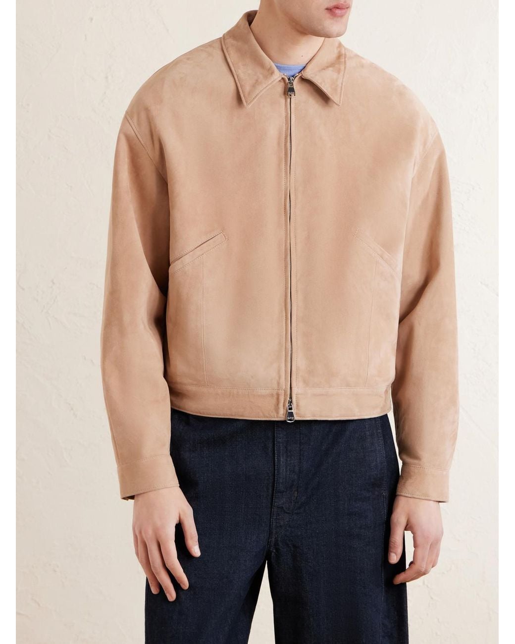 Valstar Natural Stan Suede Bomber Jacket for men