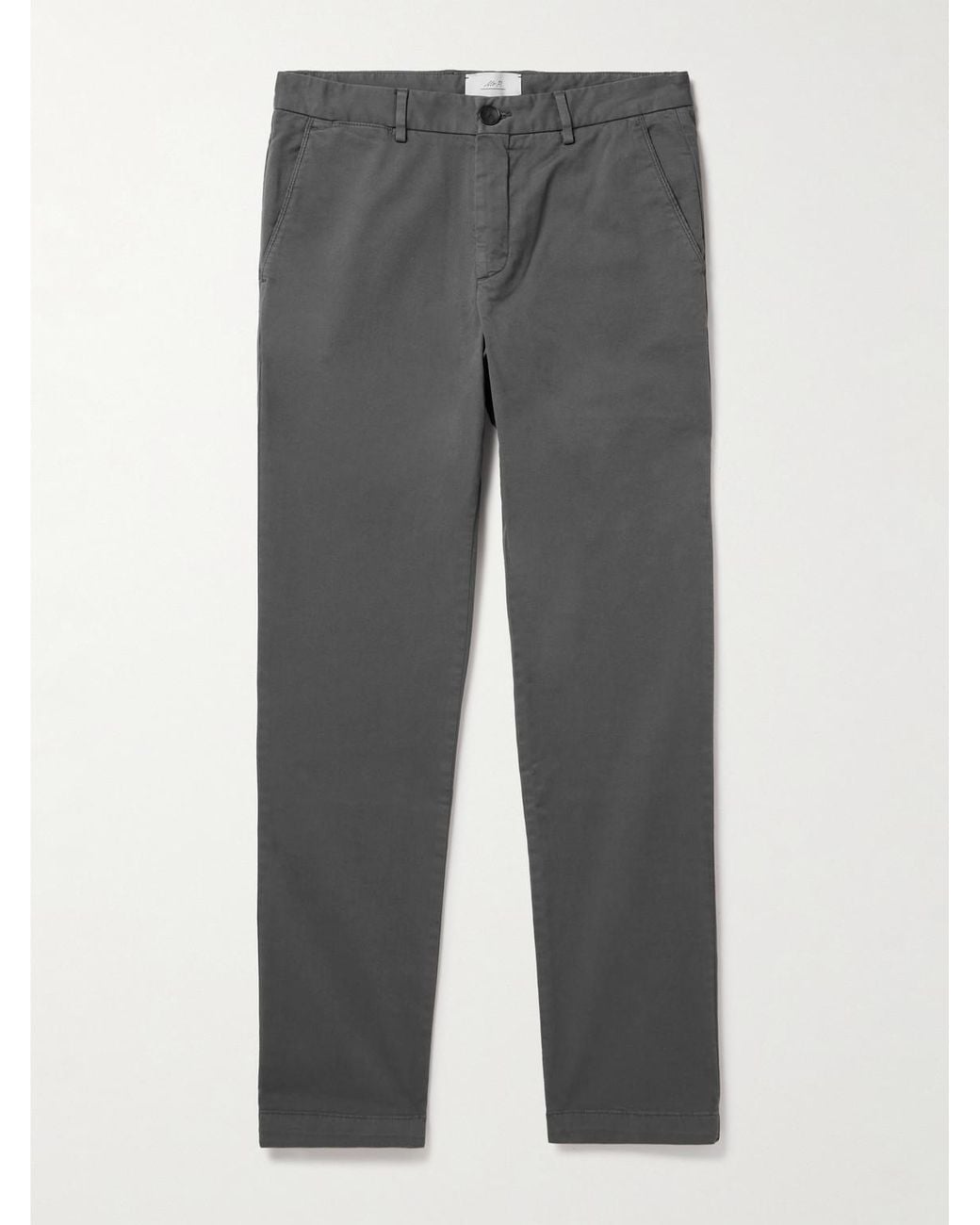 Mr P. Gray Samuel Straight-Leg Organic Cotton-Blend Twill Chinos for men