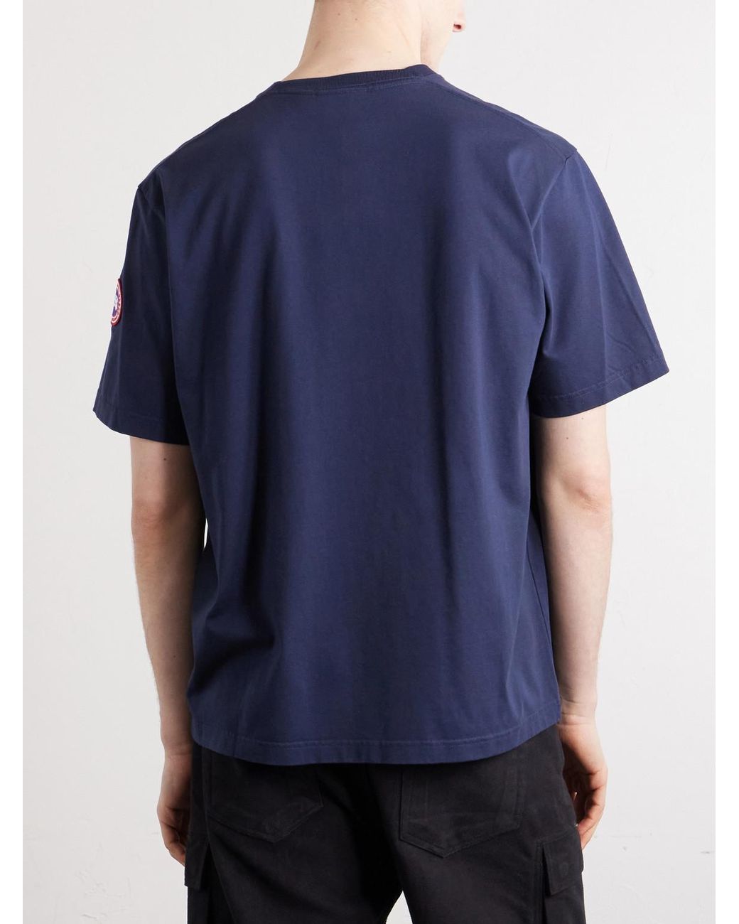 Canada Goose Blue Novo Cotton-jersey T-shirt for men