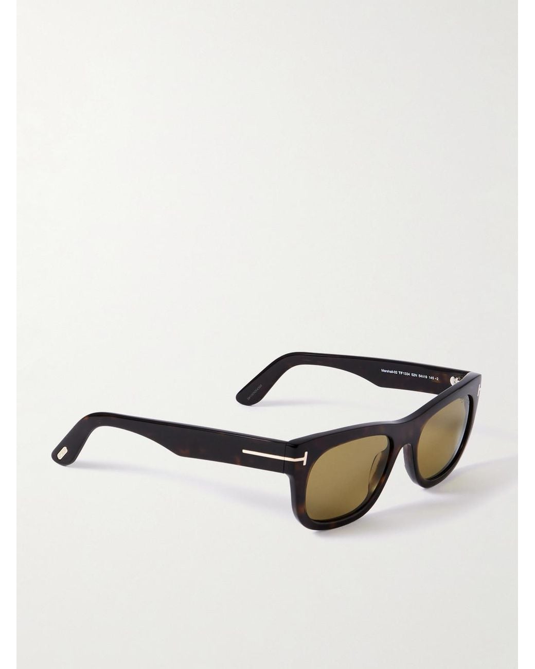 Tom Ford Black Marshall Rectangular-Frame Acetate Sunglasses for men