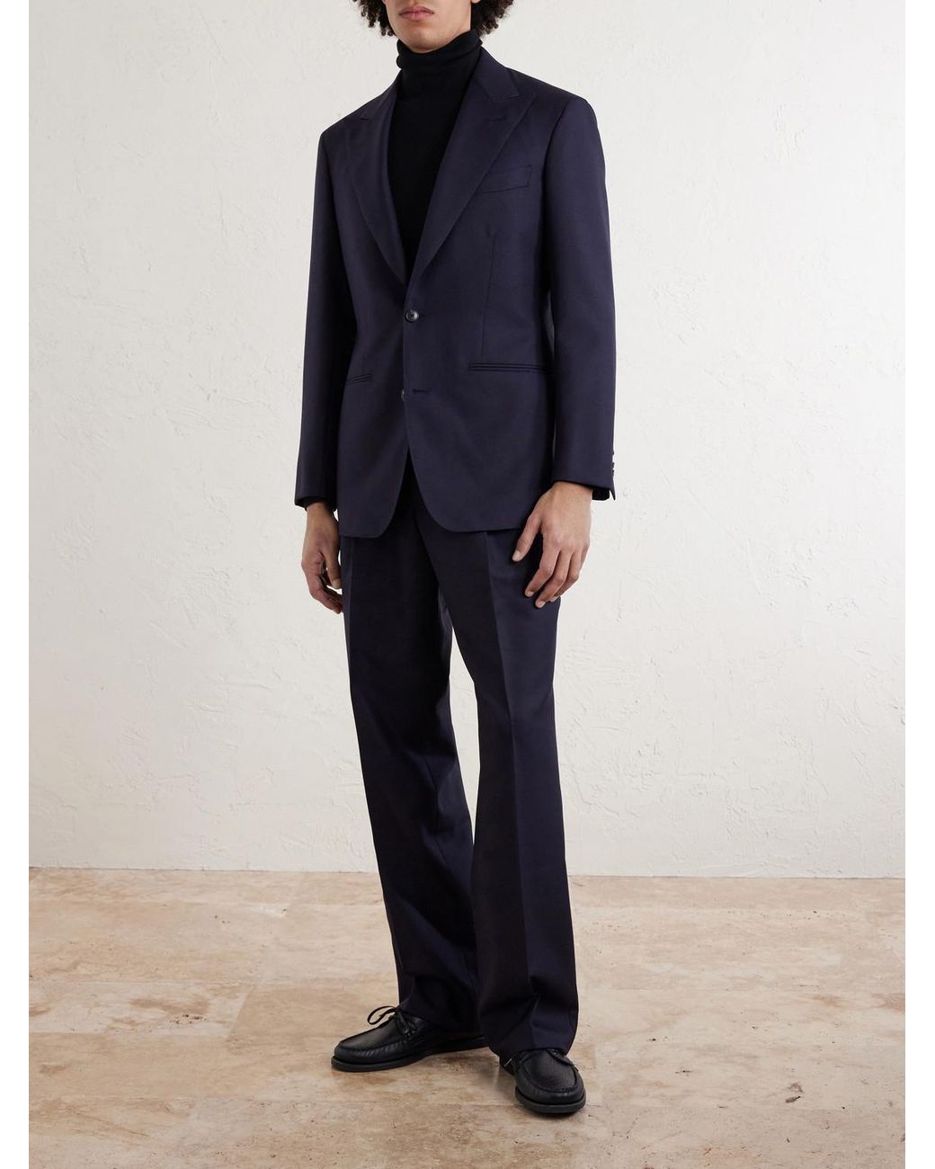 Saman Amel Blue Wool Suit Jacket for men