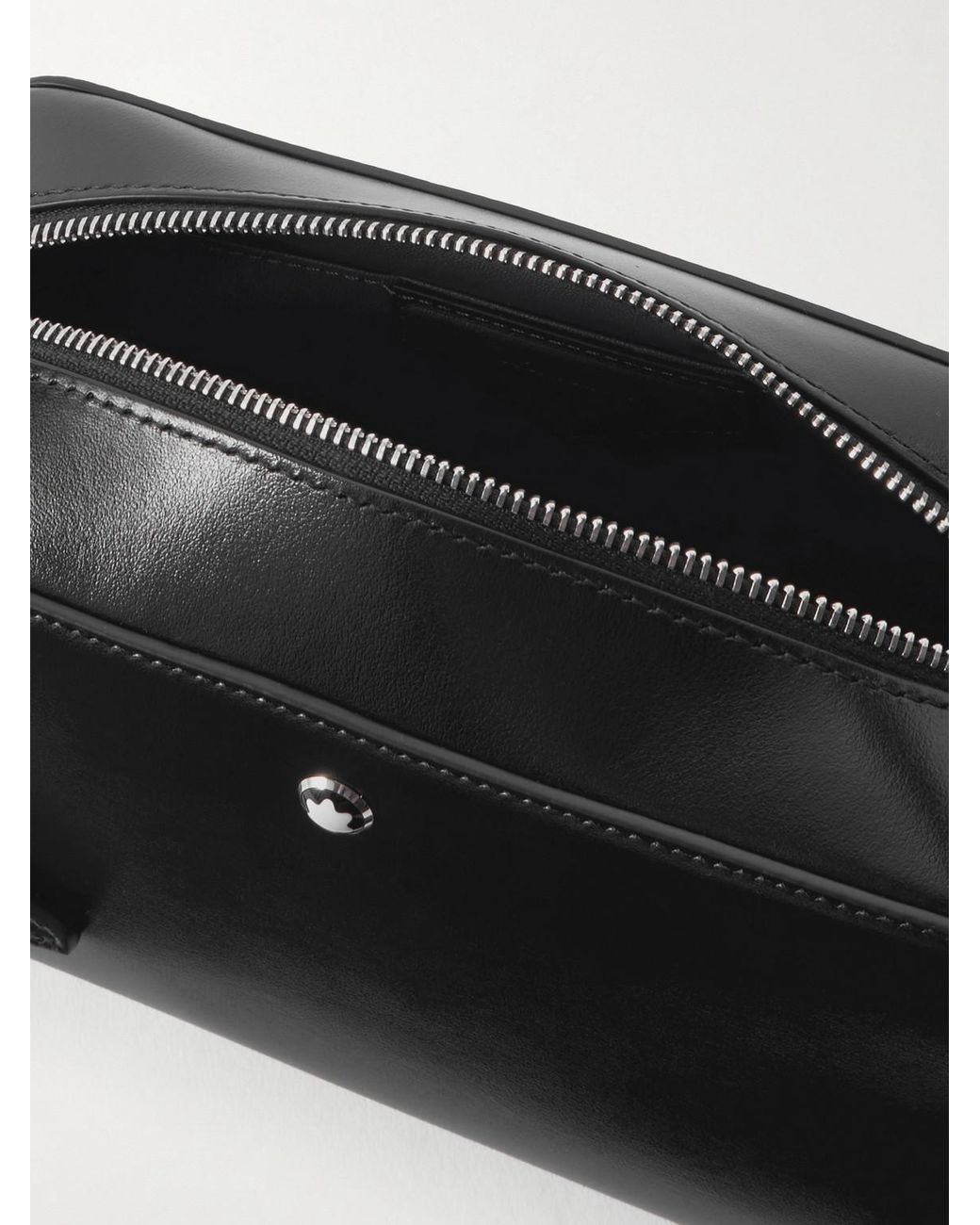 Montblanc Black Meisterstück Leather Wash Bag for men