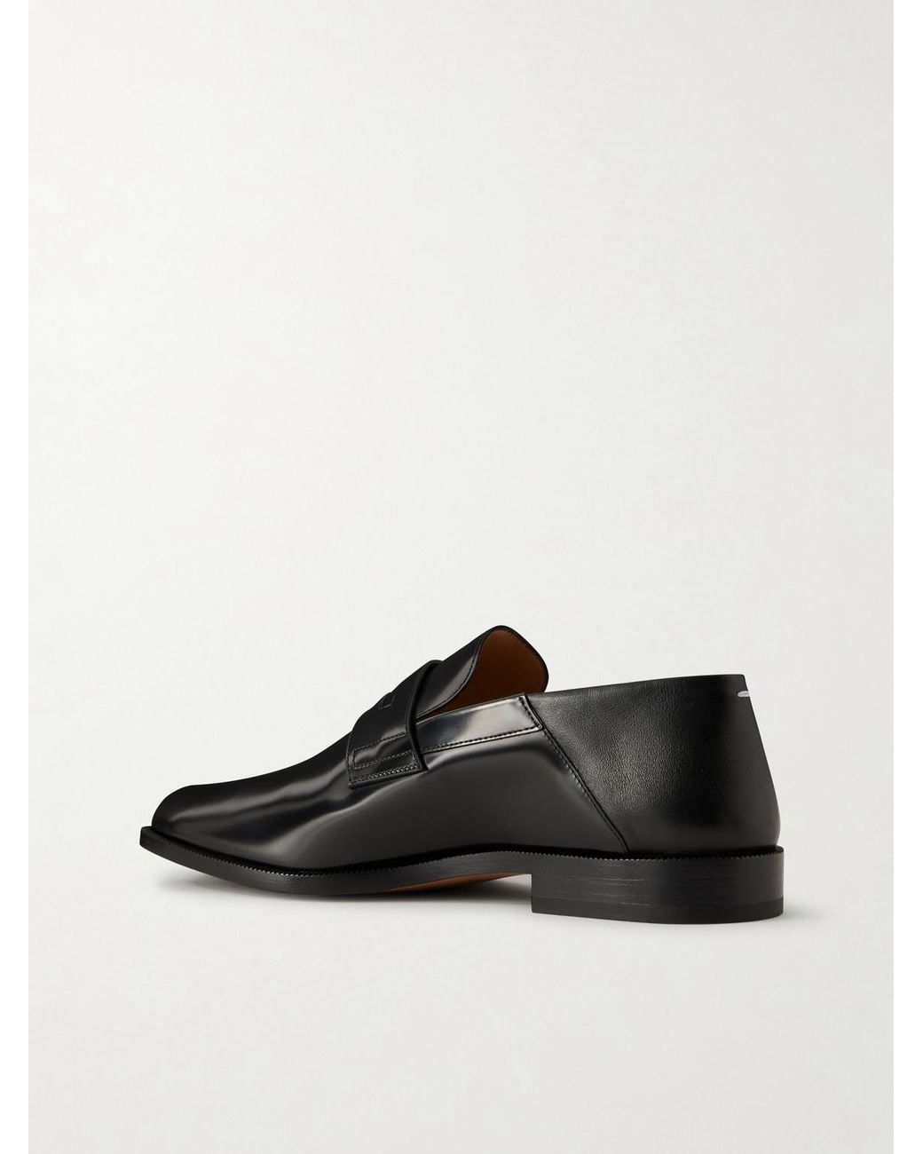 Maison Margiela Black Tabi Babouche Split-Toe Leather Loafers for men