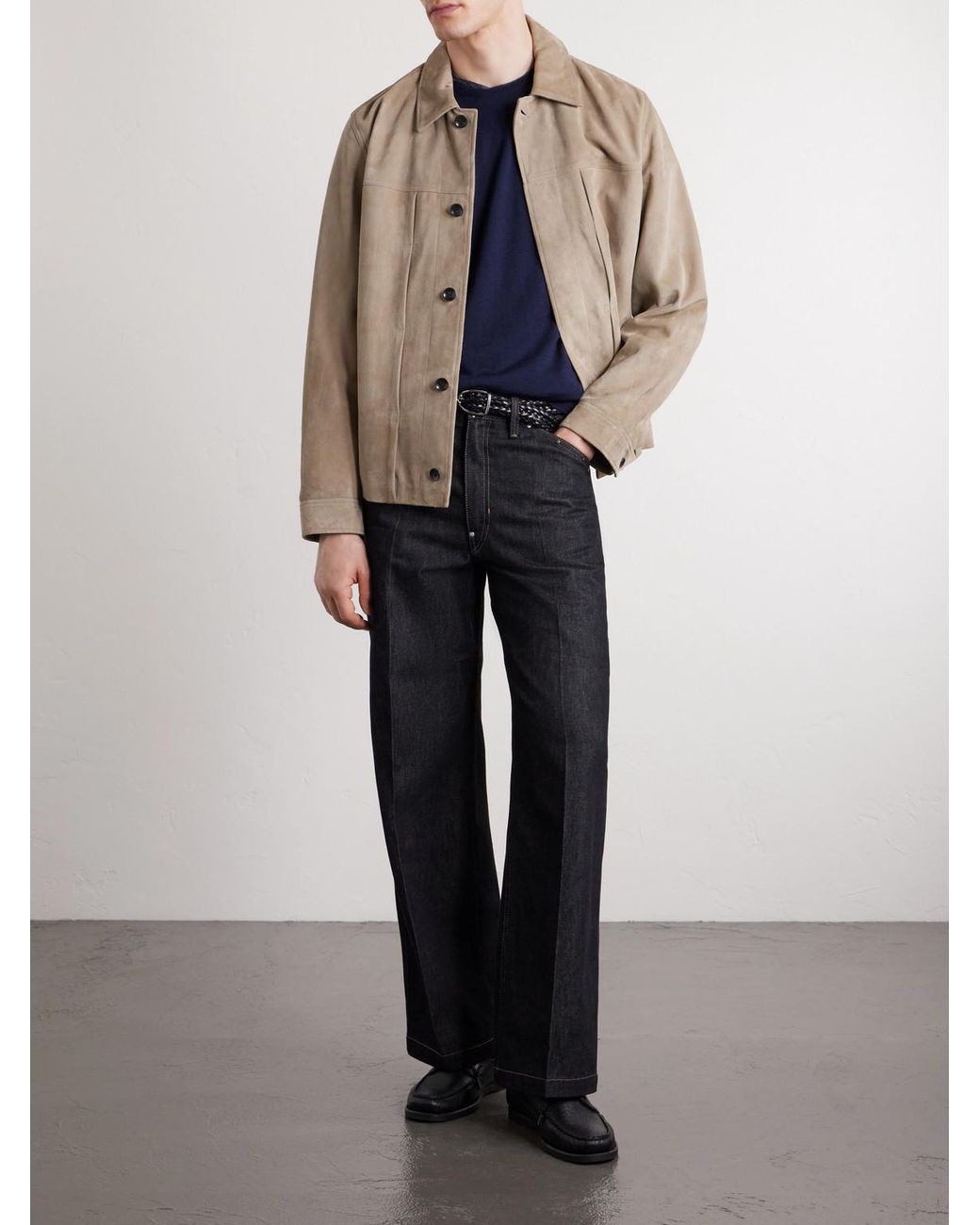 John Smedley Blue Lundy Slim-Fit Merino Wool Sweater for men