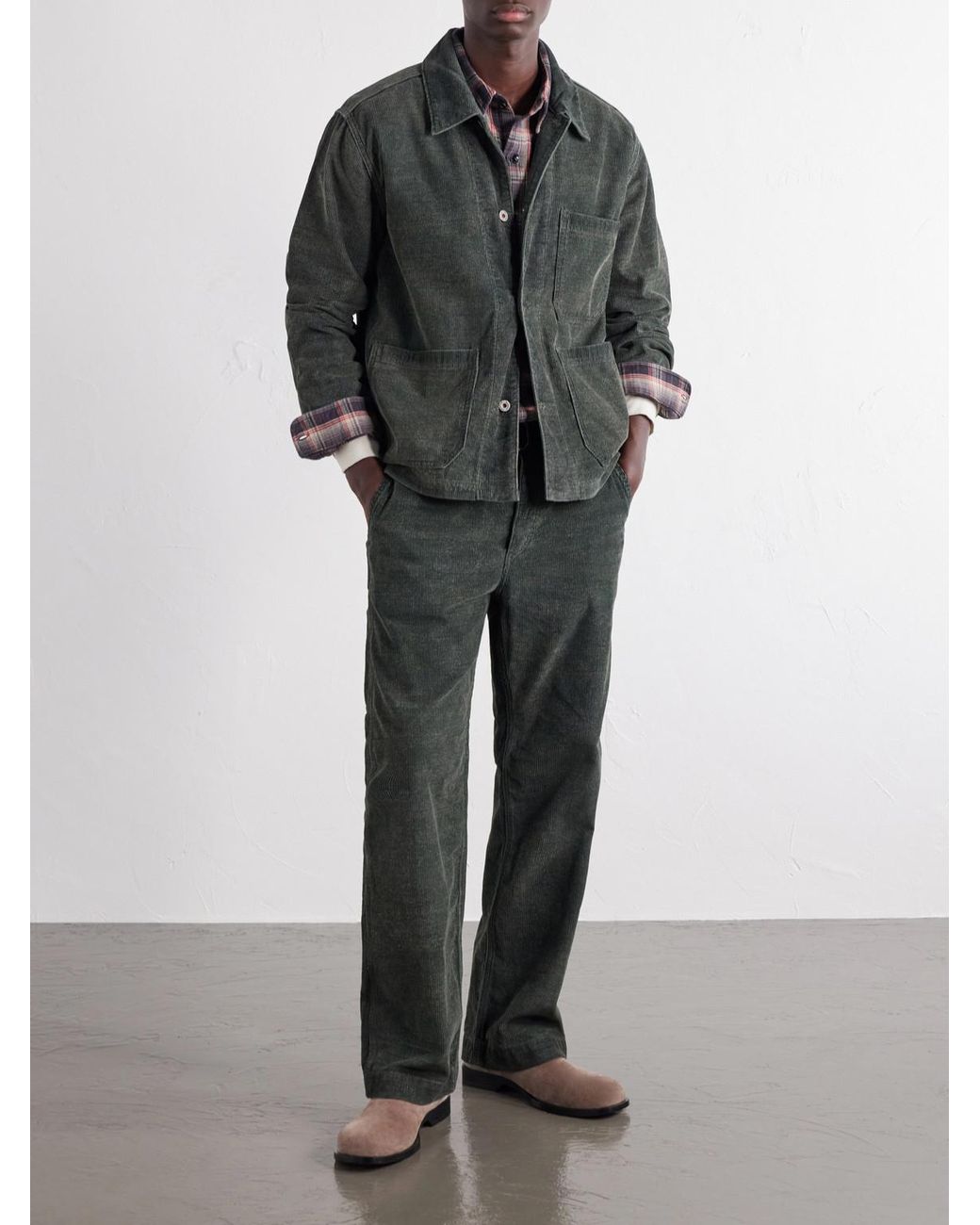 RRL Black Empire Cotton-Corduroy Blouson Jacket for men