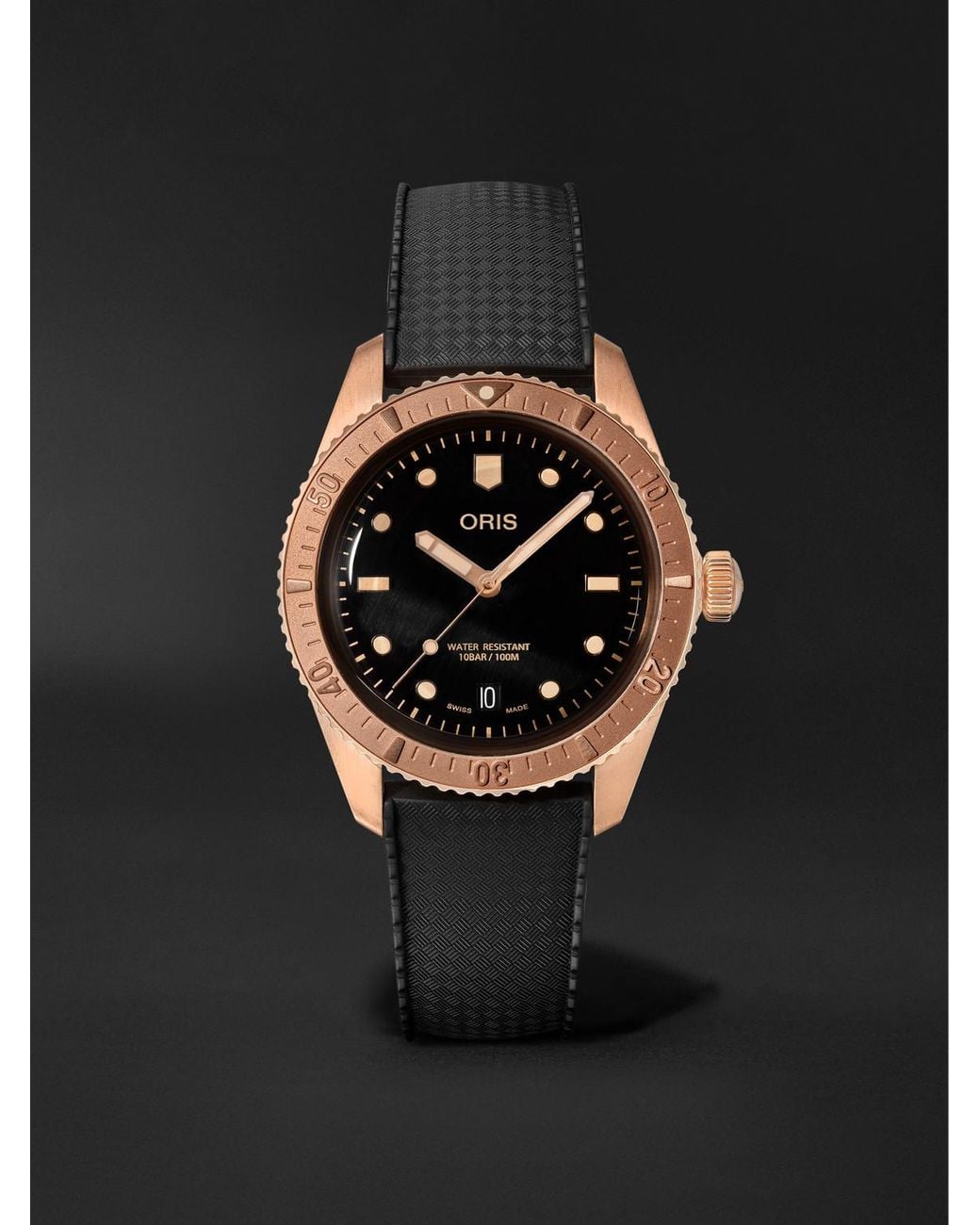 Oris Black Divers-Sixty Five Automatic Bronze Watch, Ref. 01 733 7771 3154-07 4 19 18Br for men