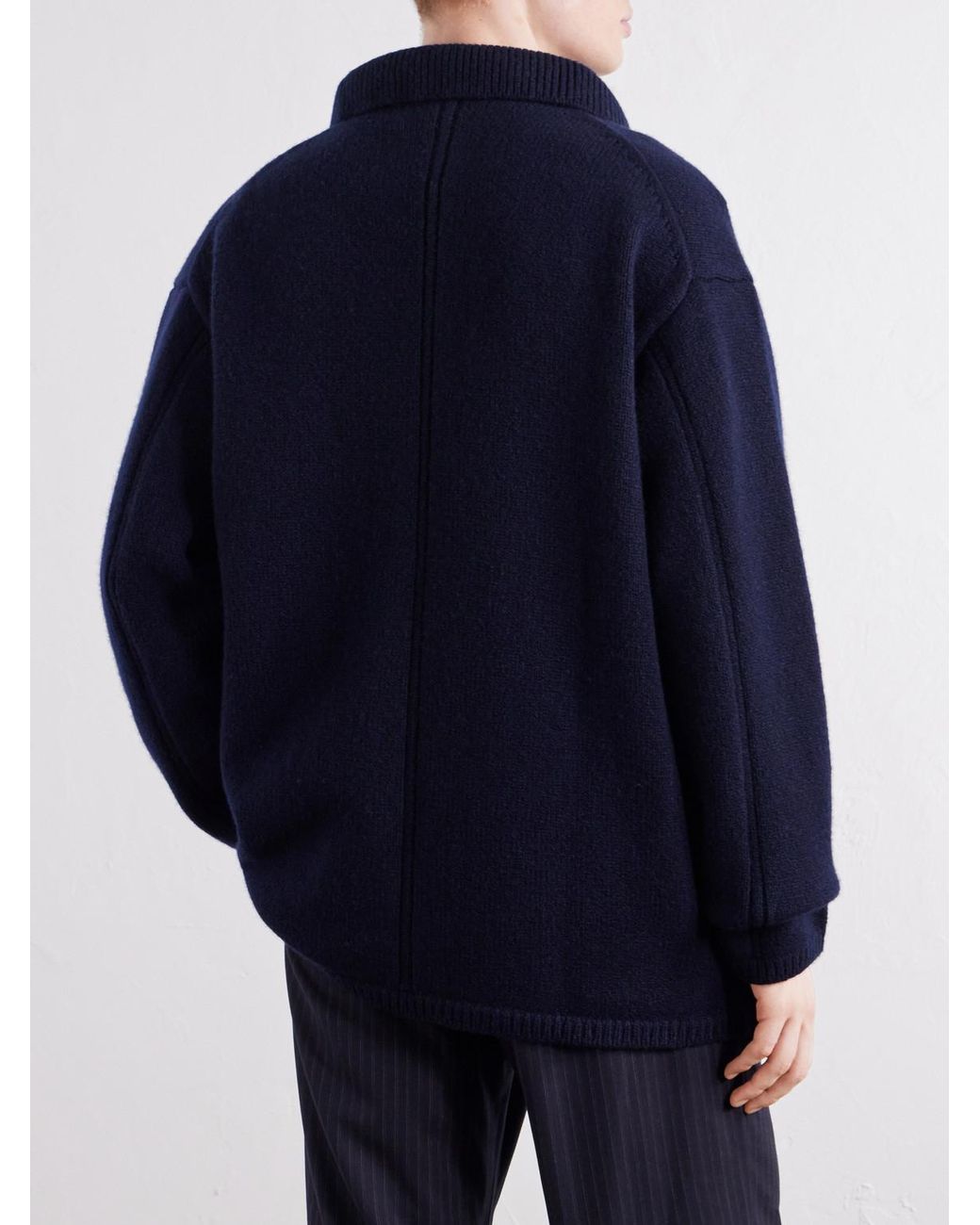 Inis Meáin Blue Wool And Cashmere-Blend Cardigan for men