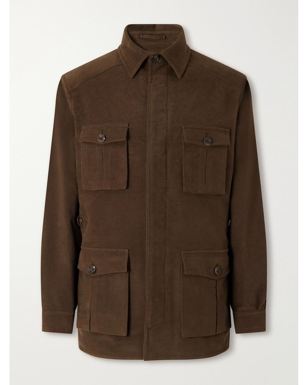 Anderson & Sheppard Brown Cotton-Corduroy Jacket for men
