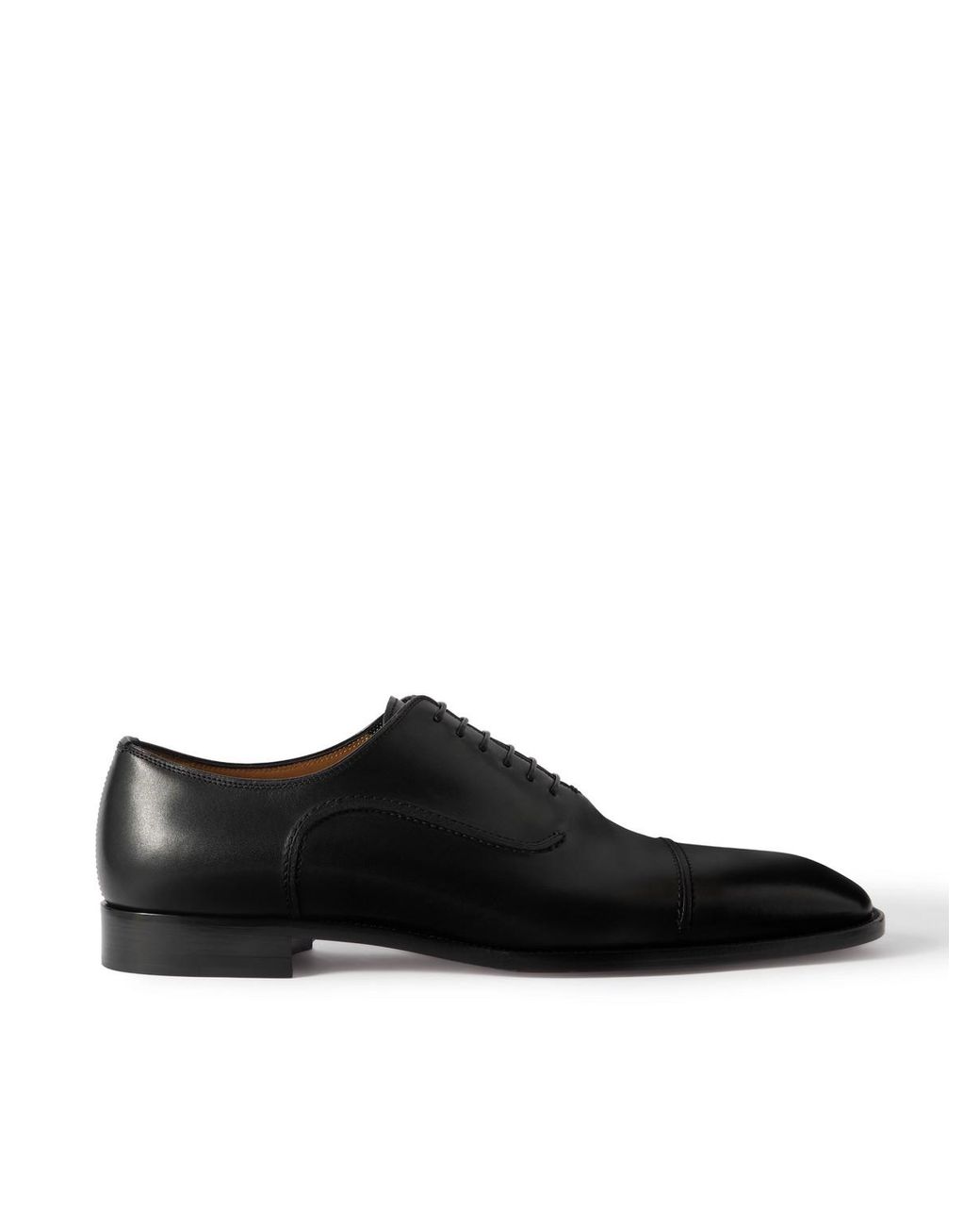 Christian Louboutin Seriox Cap-Toe Leather Oxford Shoes in  display picture 3